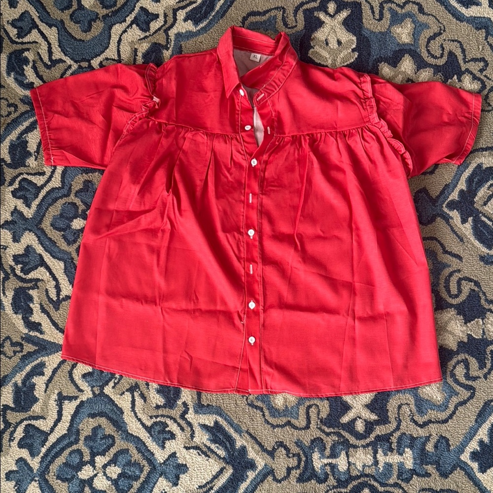 Red Women’s button down Shirt